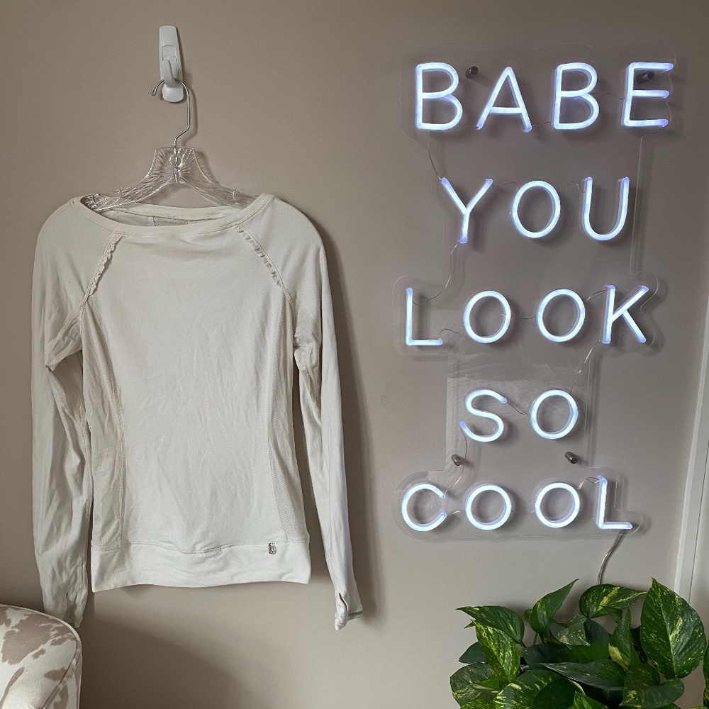 Lululemon Full Tilt Long Sleeve Top in Polar Cream